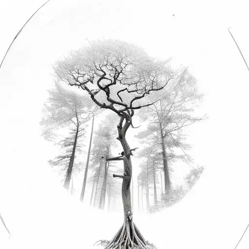 Dead Tree With Hole At Base