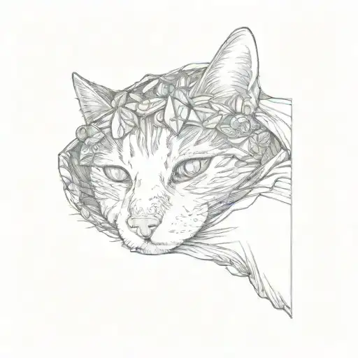 A Cat Laying Under A Blanket