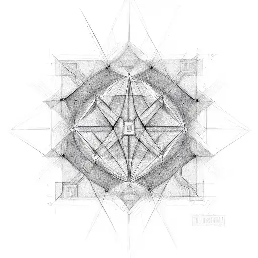 Geometric Matrix With Dna Helixes