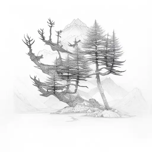 Mountain Trees Water