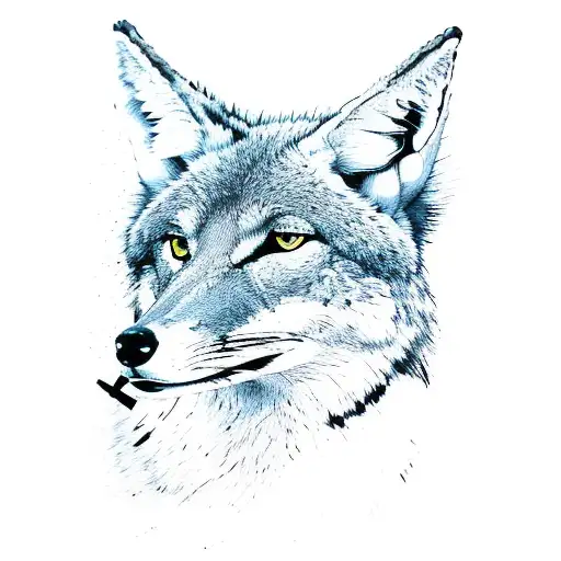 Coyote And Black Bird