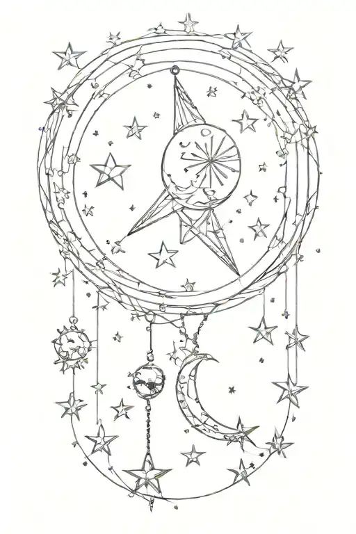 Moon And Stars Hanging