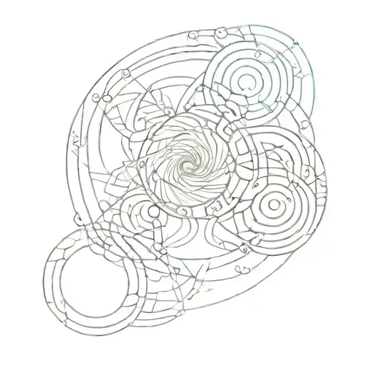 Spiral Semi Circles Geometric Abstract