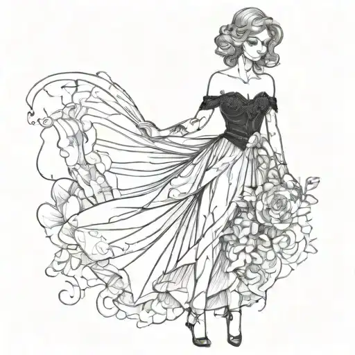 A Woman In A Black Dress