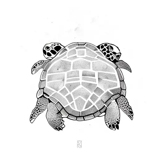 Turtle Made Out Of Aboriginal Designs