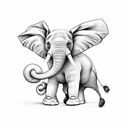 Elephant With Bow Tie