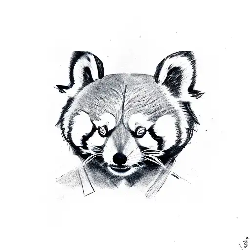 Red Panda With Sunglasses