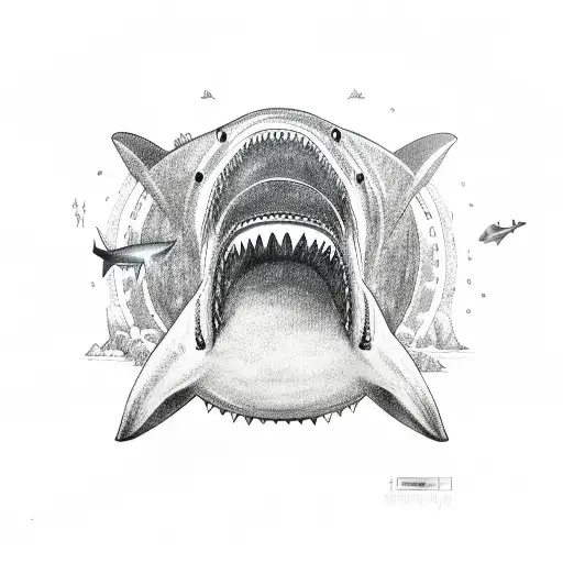 Bear Fighting A Shark