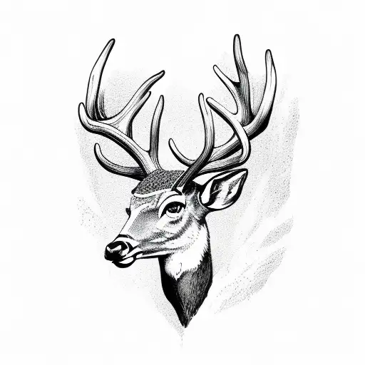 A Majestic Deer With Antlers Forming A Keyhole