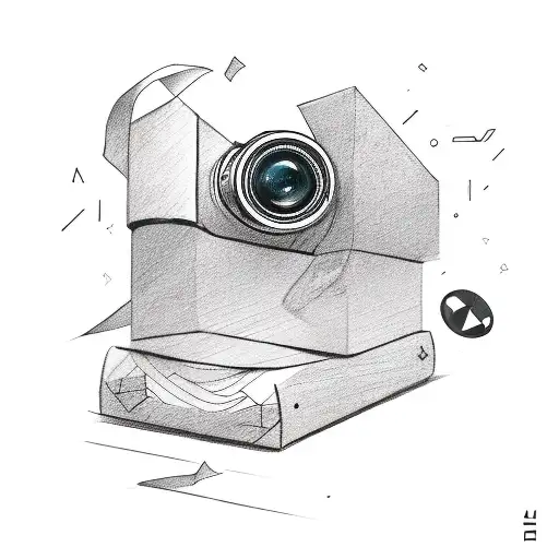 Crossed Arrow With Skateboard Camera And Olay Button