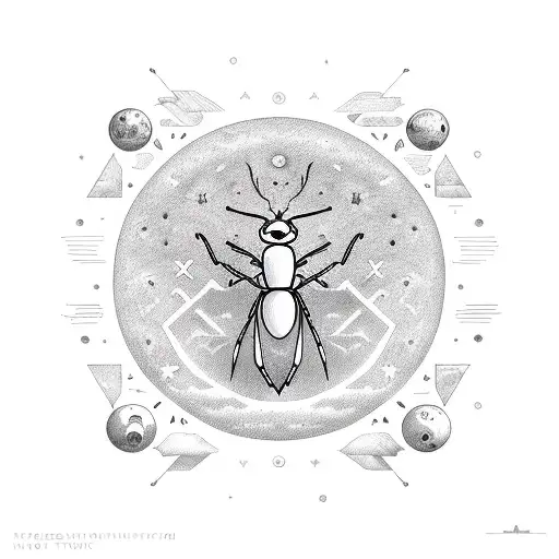 Initials M And K Plus The Sun Ant Moon