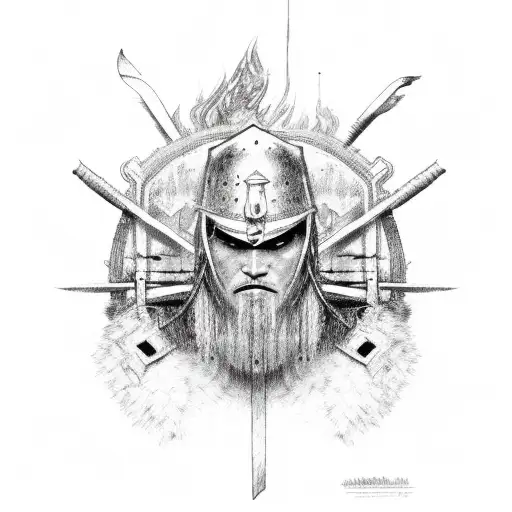 Warrior Emerging From Fire