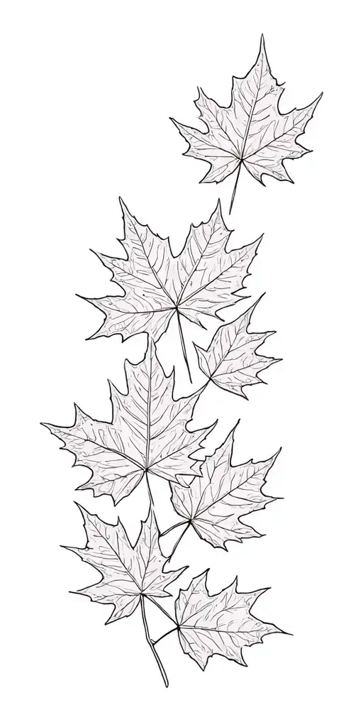 A Bunch Of Small Autumn Maple Leaves