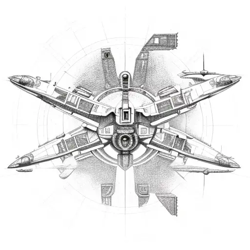 Advanced Battle Spaceship For Intergalactic Travel