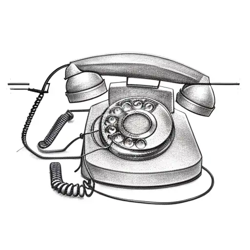 Rotary Telephone Off The Hook Cover In Flowers