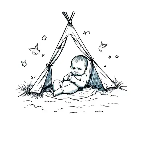 Baby In Tent