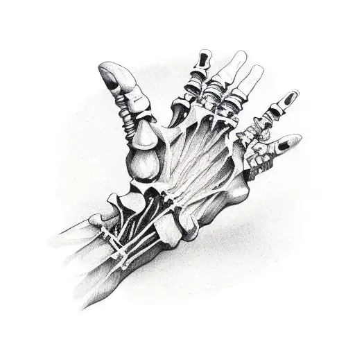 A Skeletal Hand Reaching Out To Touch A Distant Star