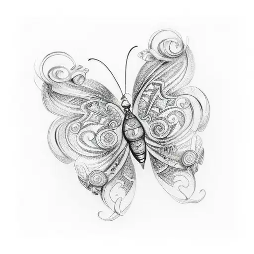 A Beautiful Butterfly With The Names Of Your Children Incorporated Into Its Wings