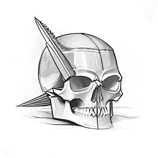 Lego Knight With Skull Head