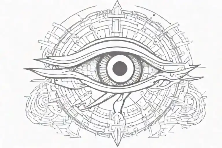 Horus Eye Symbol Integrated