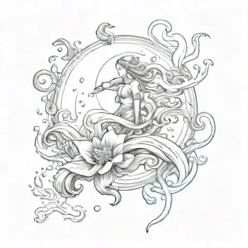 Draw Me Elements Of Water Black And White Version