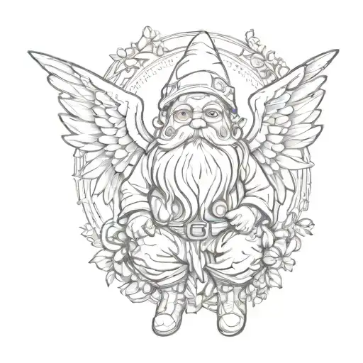 Gnome With Angel Wings
