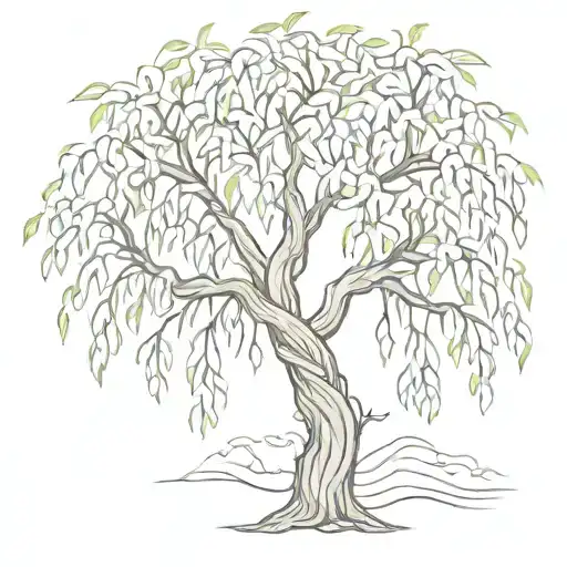 Willow Tree Intertwined Representing The Client's