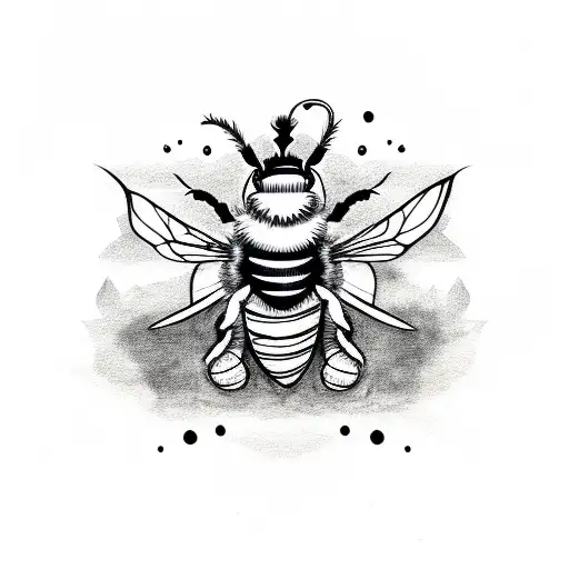 Scary Monsterous Edgy Bee With A Knife