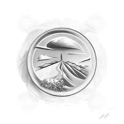 An Hourglass Where The Top Half Represents Arizona And The Bottom Represents California