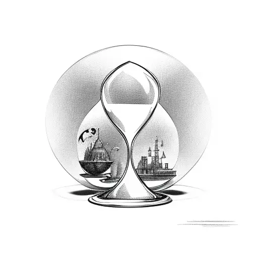 An Hourglass Representing That Time Never Stands Still