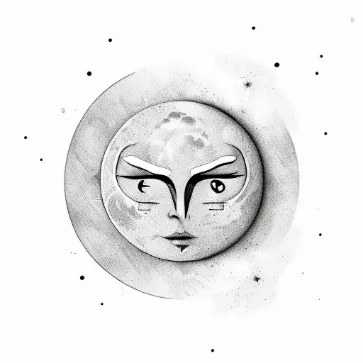 Cresent Moon With Face