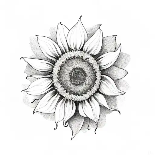 Sunflower With 3 Butterflies