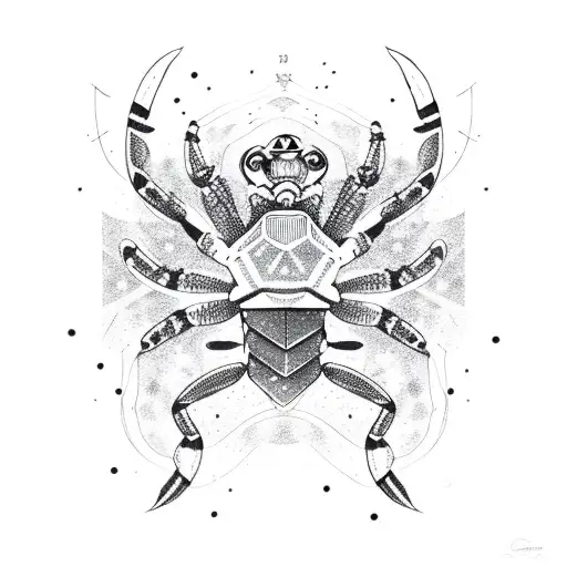 Rouge Gorge Avec Constellation Scorpion