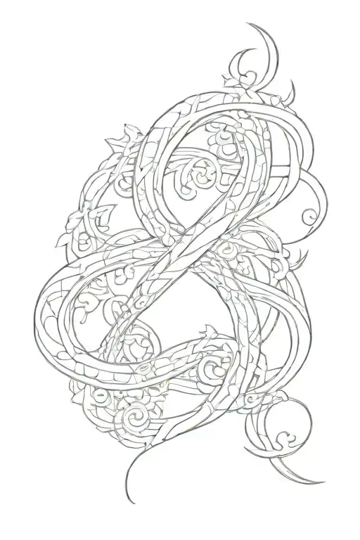 Infinity Symbol Incorporated With Name Bakken2b