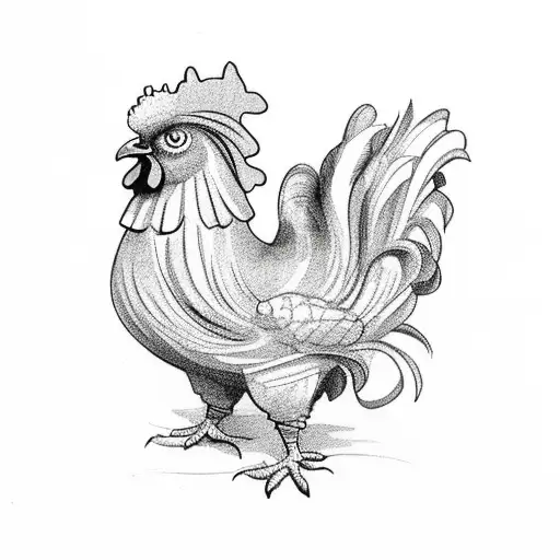 Rooster In Shape Of West Virginia