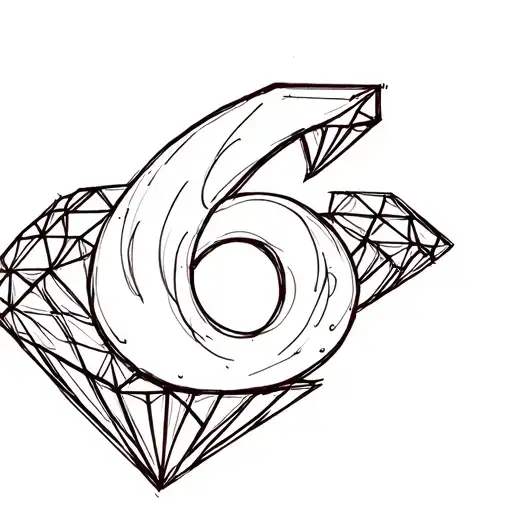 Number 6 And Diamond