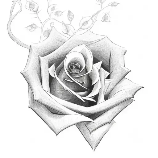 Rose With Vines Half Sleeve