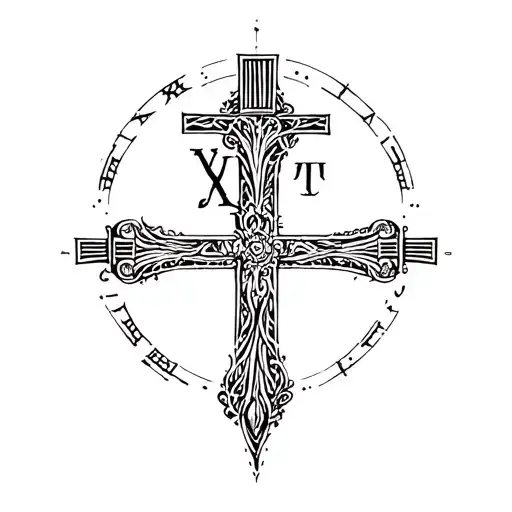 Roman Numerals With Cross