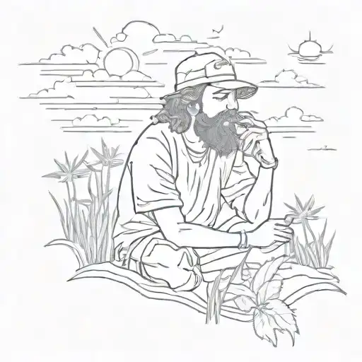 Watching Sunset While Smoking Weed