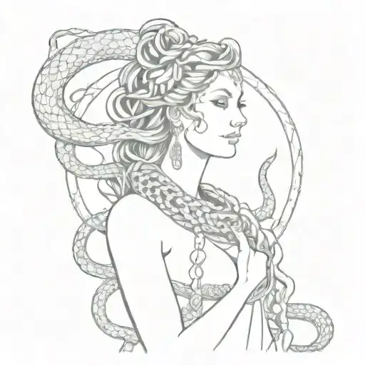 Hygieia Goddess With Snake
