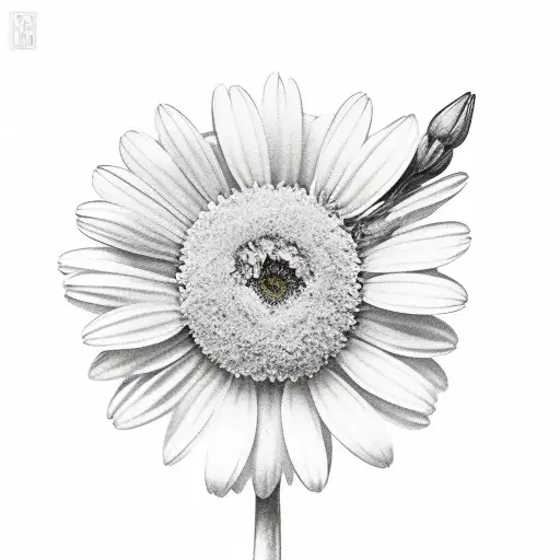 An Open Prescription Bottle With A Carnation And A Daisy Coming Out Of It