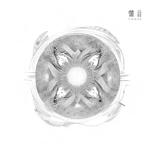 Circle Forest Like Yin Yang With Blank Center