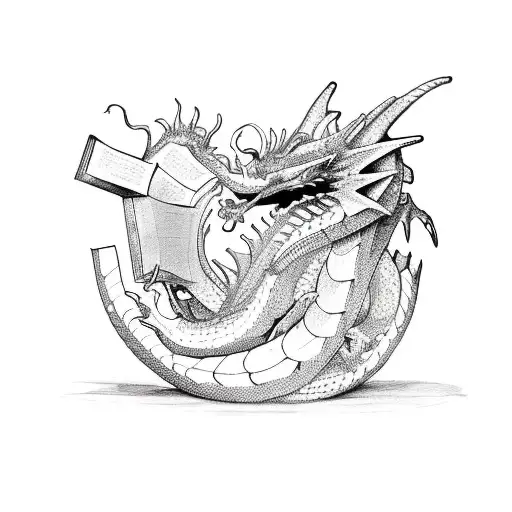 Dragon On A Pile Of Books