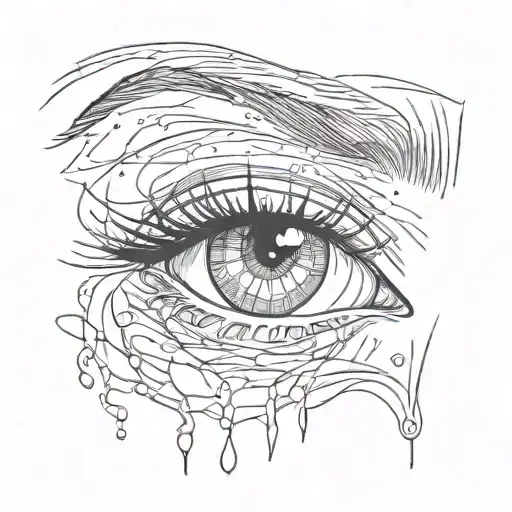 Crying Blood Woman Eye