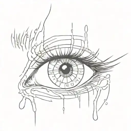 Crying Blood Woman Eye