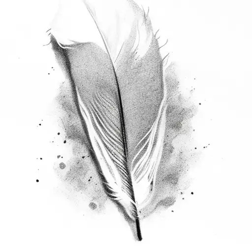 A Feather Made Out Of Wax That Has Started To Melt And Drip