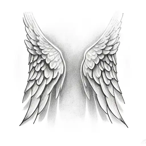 Angel Wings With My Brothers Signature And Forever Mine Written Underneath