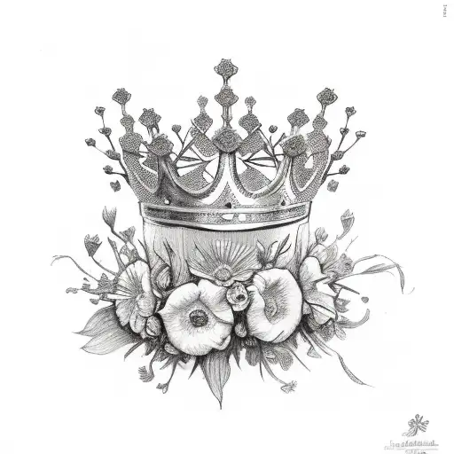 Flowers And Crown Of Queen