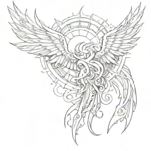 Sun Rising Strength Courage Wings