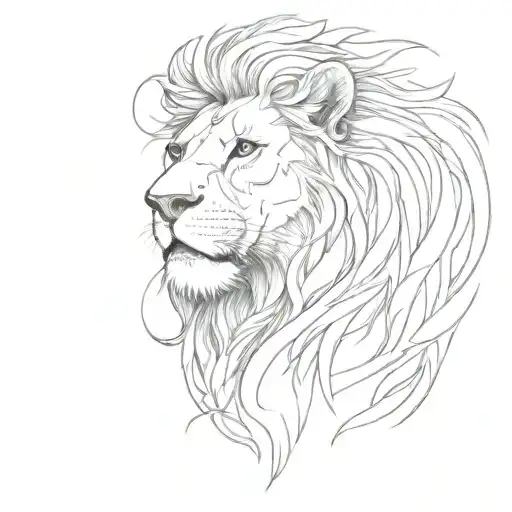 Lion And Fire Flame Strength And Grace